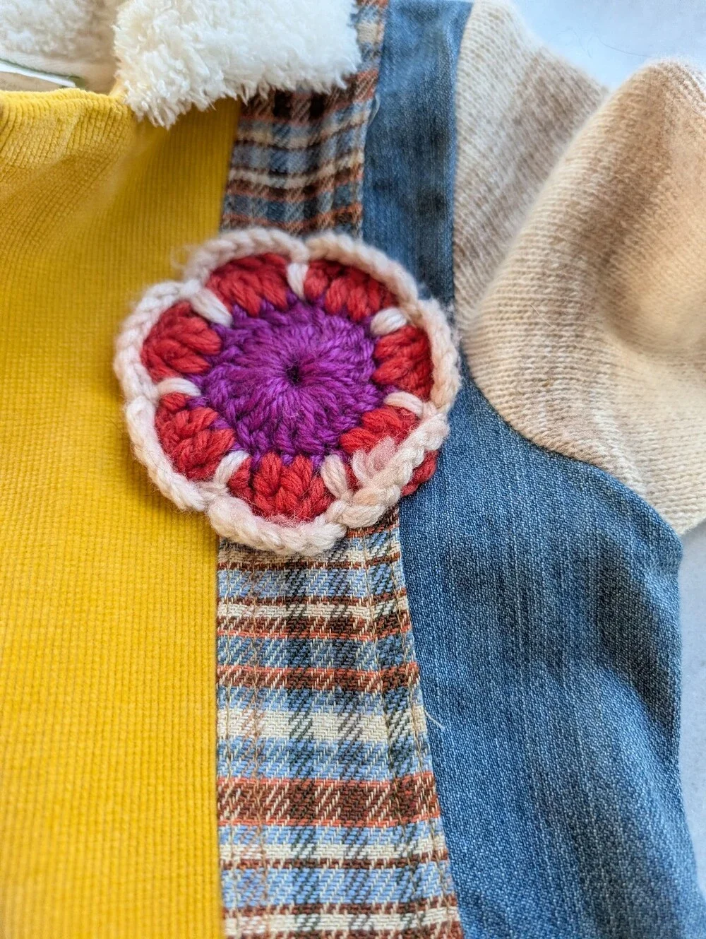 LITTLE MASS patchwork jacket coat 6 X